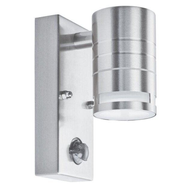 Searchlight 1318-1-LED One Light LED Outdoor Wall Light With Motion Sensor In Stainless Steel
