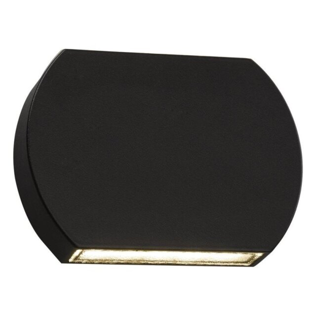 Dar VUL2137 Vulcan Two Light Outdoor LED Wall Light In Grey
