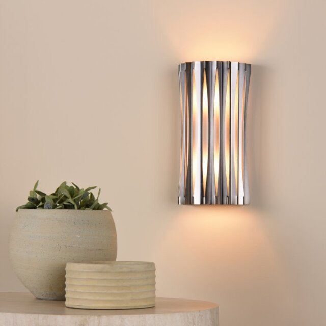 Dar Lighting Netra 2 Light Wall Light In Satin Bronze Finish NET0963