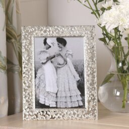 "Laura Ashley Woolard Photo Frame In Polished Silver Finish 5"" x 7"""