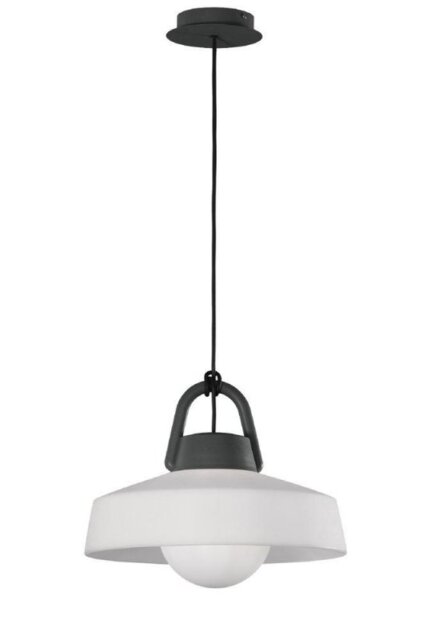 Mantra M6212 Kinke 1 Light Outdoor Bowl Pendant Light In Anthracite