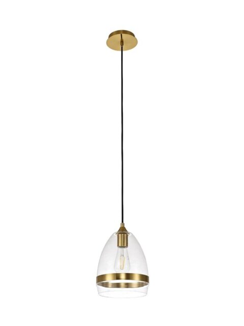Milsom 1 Light Ceiling Pendant in Ancient Brass Finish With Large Cone Glass