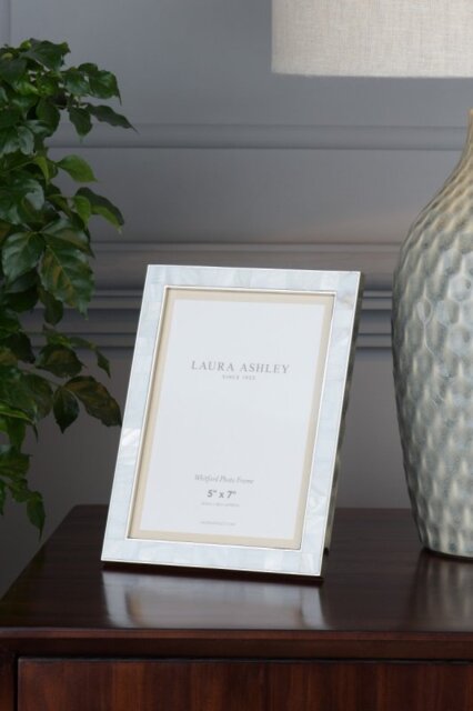 "Laura Ashley LA3756182-Q Whitford Photo Frame In Polished Nickel Finish 5 x 7"""