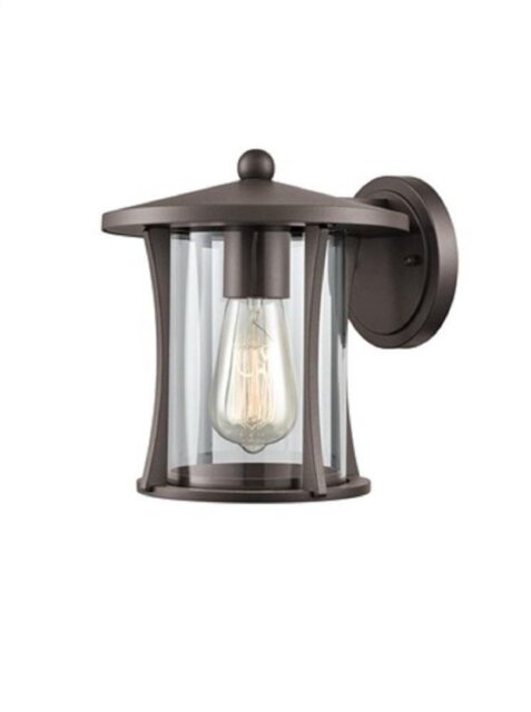 Franklite EXT6625 Alfresco Outdoor Wall Lantern Light In Brown
