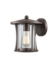 Franklite EXT6625 Alfresco Outdoor Wall Lantern Light In Brown