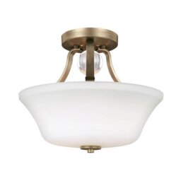 FE/EVINGTN/SFSG Evington 2 Light Semi Flush Ceiling Light In Gold