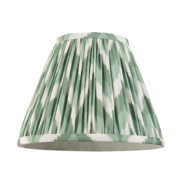Endon 113066 Zigzag Tapered Lamp Shade 25 cm In Cotswold Green