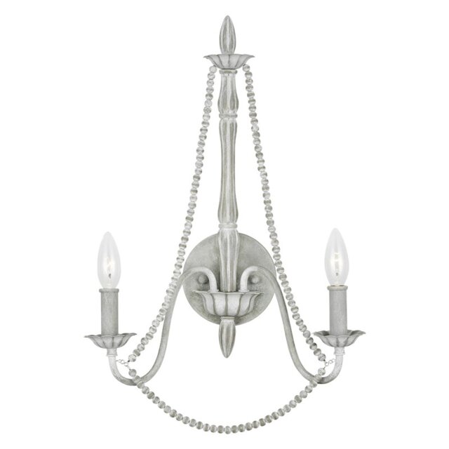 Elstead FE-MARYVILLE2 Maryville Traditional 2 Light Wall Light In Weathered Washed Grey Finish