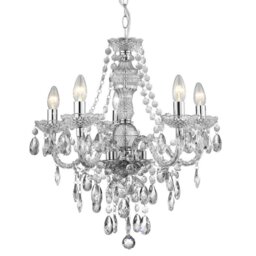 Searchlight 8885-5CL Marie Therese 5 Light Clear Acrylic Chandelier