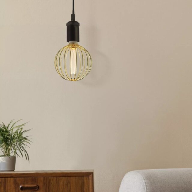 Searchlight Wire Globe Lamp In Gold Finish 16004GO
