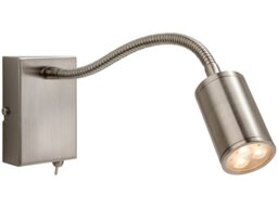 Firstlight Orion LED 3454BS Brushed Steel Flexible Wall Reading Lamp