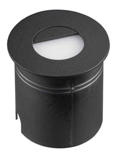 Mantra M7028 Aspen 1 Light Outdoor 3 Watt LED Round Eyelid Wall Lamp In Sand Black