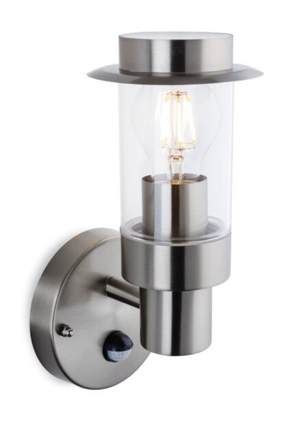Firstlight 2822ST Darwin PIR Outdoor Security Wall Light In Stainless Steel IP44