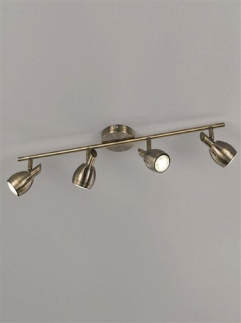 SP9014 Lazio 4 Light Bar Ceiling Light In Bronze With Fully Adjustable Spotlights
