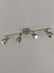 Franklite SPOT9014 Lazio 4 Light Bar Ceiling Light In Bronze With Fully Adjustable Spotlights