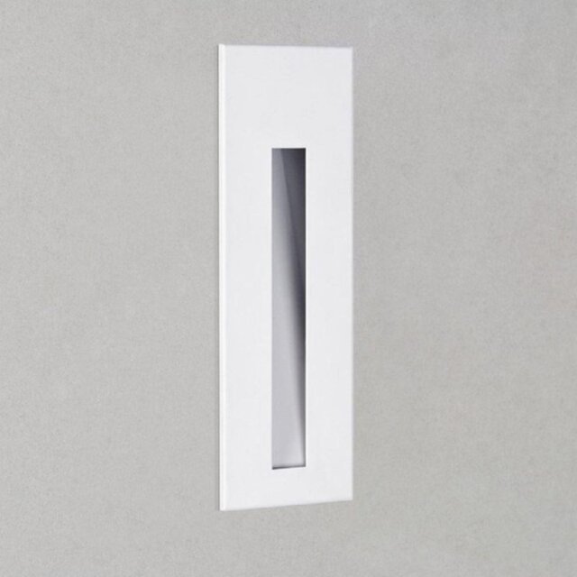 Astro 1212021 Borgo One Light LED Square Recessed Wall Light In White - W: 55mm