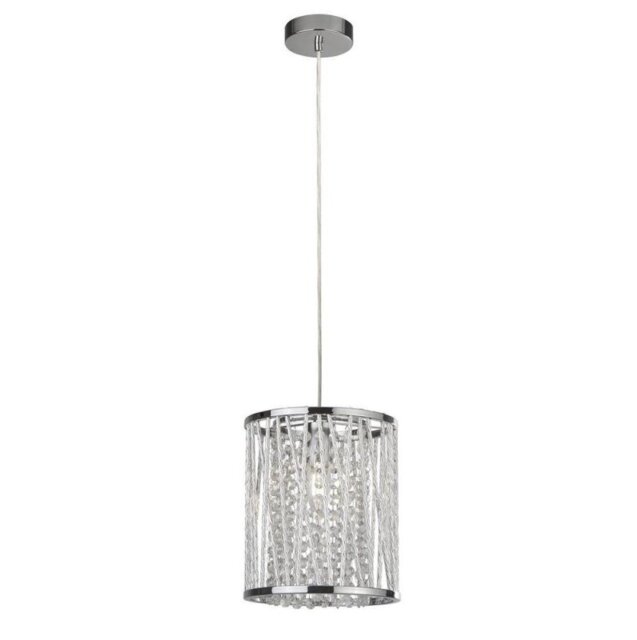 Searchlight 8831CC Elise 1 Light Ceiling Pendant Light In Chrome