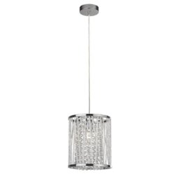 Searchlight 8831CC Elise 1 Light Ceiling Pendant Light In Chrome
