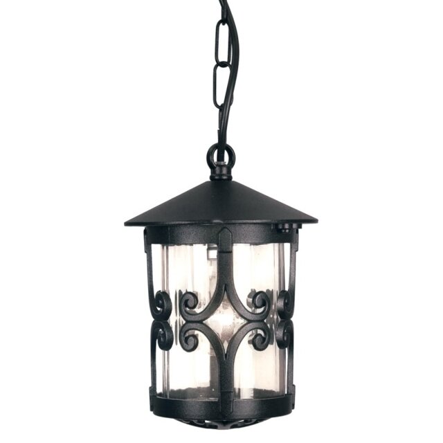 Elstead BL13B-BLACK Hereford exterior black porch chain lantern, IP23