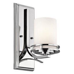 KL/HENDRIK1 BATH Hendrik 1 Light Bathroom Wall Light In Polished Chrome