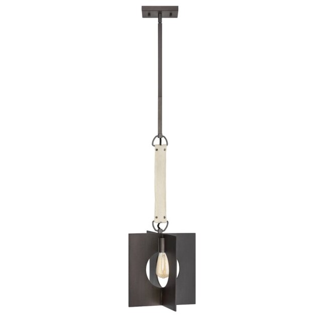 Quintiesse QN-LUDLOW-1P-GR Ludlow 1 Light Ceiling Pendant In Brushed Graphite Finish