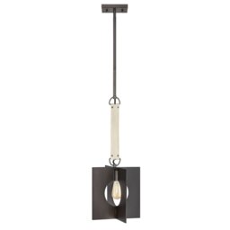 Quintiesse QN-LUDLOW-1P-GR Ludlow 1 Light Ceiling Pendant In Brushed Graphite Finish