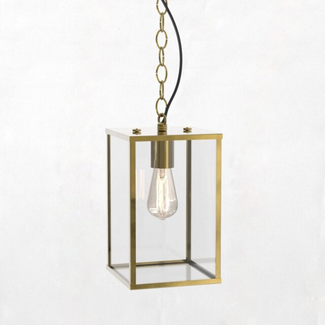 Astro 1095035 Homefield 240 Outdoor Ceiling Pendant Light In Natural Brass Finish IP44
