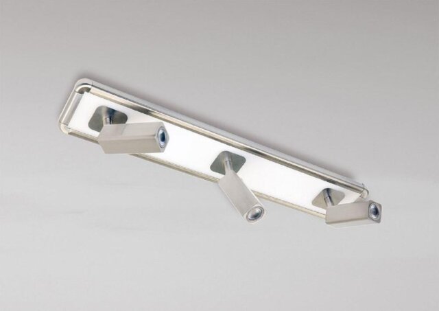 Mantra M5252 Ibiza 3 Light LED Flush Ceiling Spotlight In Satin Nickel