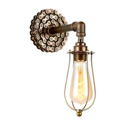 David Hunt Lighting LOX0763 LOXLEY Single Wall Light In Bronze Finish With Cage