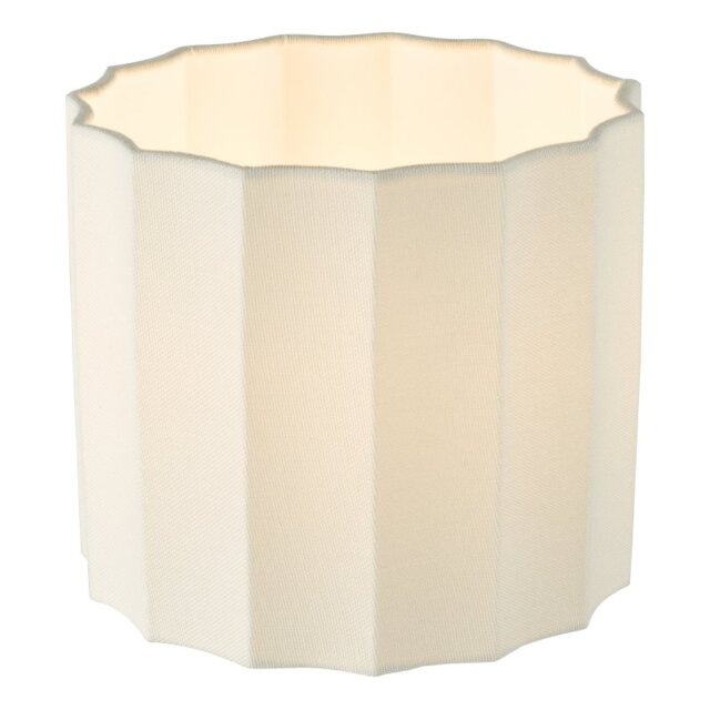 Dar Lighting Noura Ivory Linen Drum Shade 18cm NOU1015