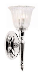 Elstead BATH/DRYDEN1 1 Light Solid Brass Bathroom Wall Light - product_finish:Polished Nickel