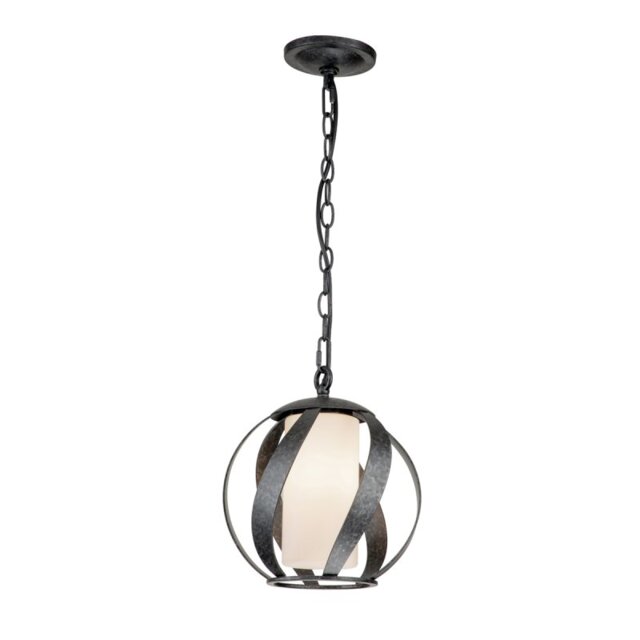 Quintiesse QN-BLACKSMITH-P-OBK Blacksmith Single Outdoor Chandelier In Old Black Finish