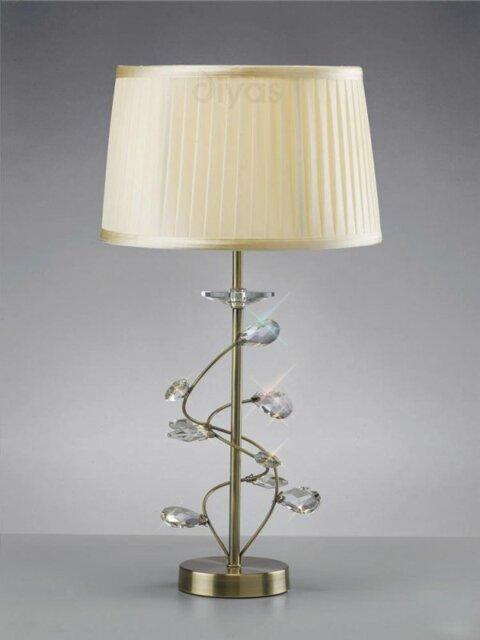 Diyas IL31220 Willow Single Table Lamp in Antique Brass Finish