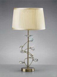Diyas IL31220 Willow Single Table Lamp in Antique Brass Finish