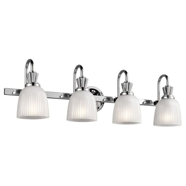 KL/CORA4 BATH Cora 4 Light Bathroom Wall Light In Polished Chrome