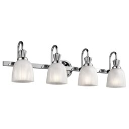 KL/CORA4 BATH Cora 4 Light Bathroom Wall Light In Polished Chrome