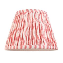 Endon 113057 Ripple Tapered Lamp Shade 20 cm In Coral Pink