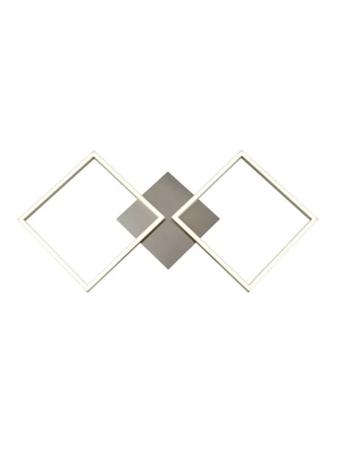 Searchlight 2921SS Wall Art 25 Watt LED Rectangular Wall Light In Satin Silver