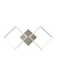 Searchlight 2921SS Wall Art 25 Watt LED Rectangular Wall Light In Satin Silver