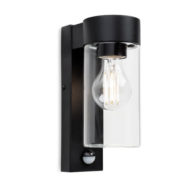 Firstlight 4135BK Zara Outdoor PIR Wall Light In Black Finish IP44