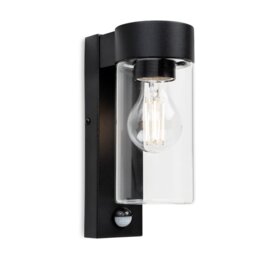Firstlight 4135BK Zara Outdoor PIR Wall Light In Black Finish IP44