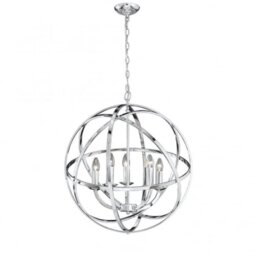 Franklite FL2280/5 Zany 6 Light Concentric Chrome Pendant Light