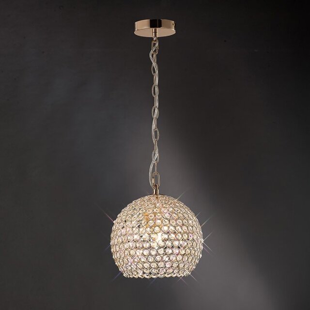 IL30751 Ava 4 Light French Gold Crystal Ceiling Pendant