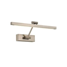 Franklite WB085 LED Square Picture Light In Satin Nickel Finish - Width: 380mm