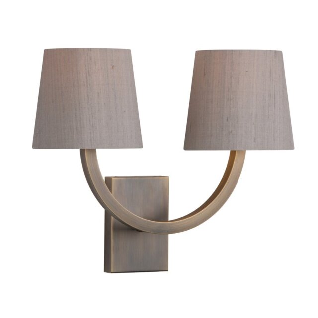 David Hunt Lighting EAR8875 EARL 2 Light Wall Light In Antique Brass Finish