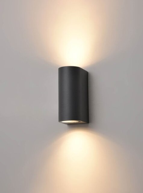 Franklite EXT6639 Aura Outdoor Wall Light In Charcoal Finish IP54