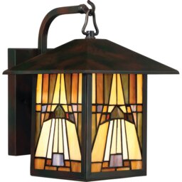 QZ-INGLENOOK2-M Inglenook Medium Outdoor Wall Lantern In Valiant Bronze - H: 314mm