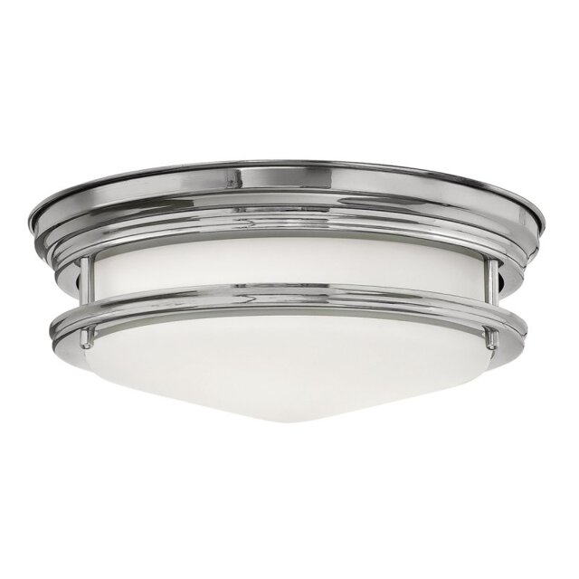 Quintiesse QN-HADRIAN-FS-CM-OPAL Hadrian 2 Light Flush Ceiling Light In Chrome With Opal Glass IP44