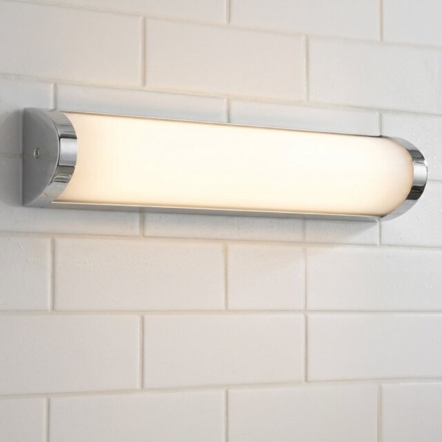 Firstlight 6833CH Kobe LED Bathroom Wall Light In Chrome with Opal Diffuser- 350mm
