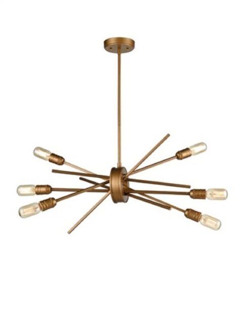 Franklite FL2399-6 6 Light Ceiling Light In Antique Gold